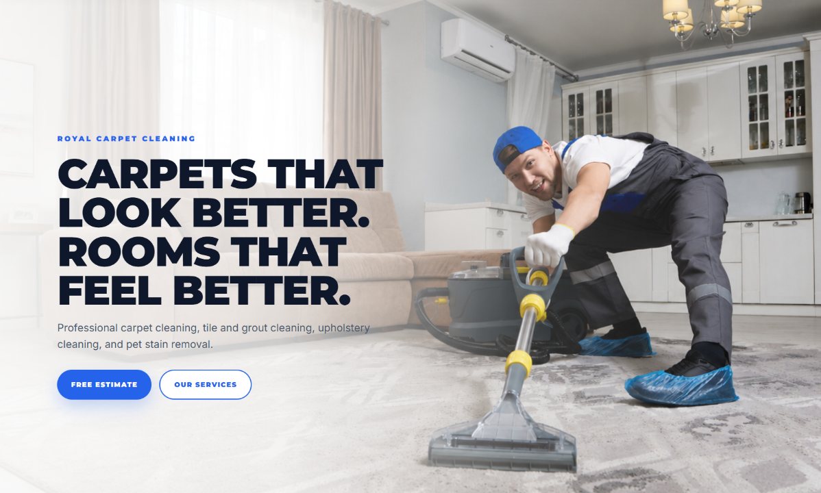 Royal Carpet Cleaning website design