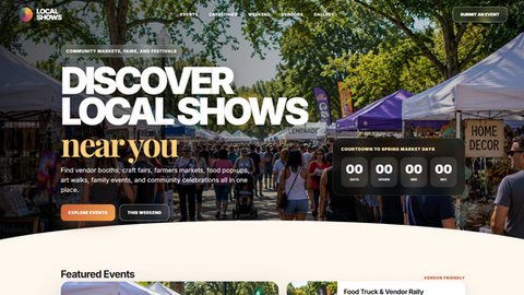 Local Events turnkey website thumbnail