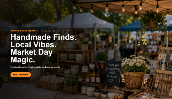 Vendor Booth Website market vendor booth website example