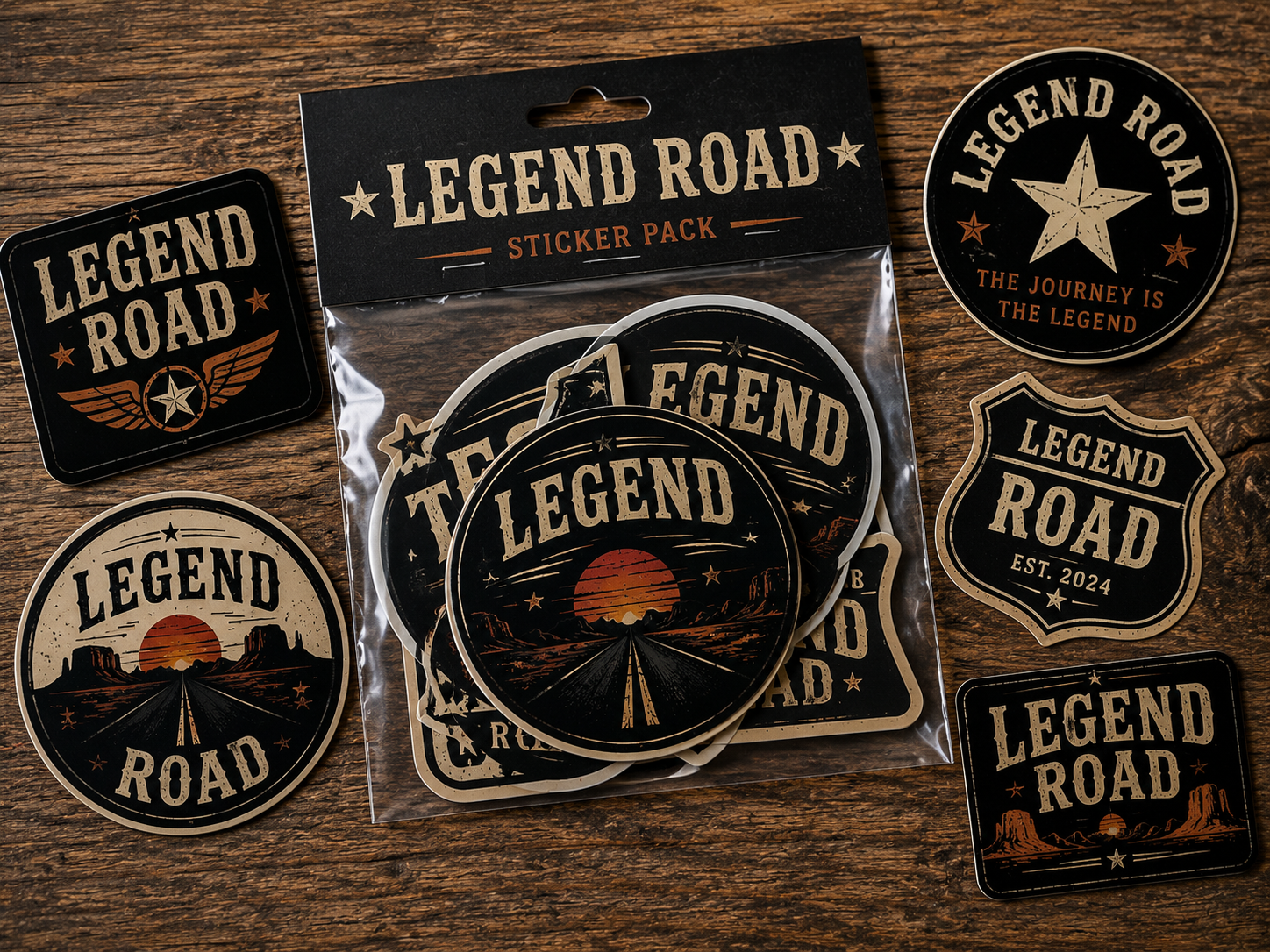 Legend Road Stickers